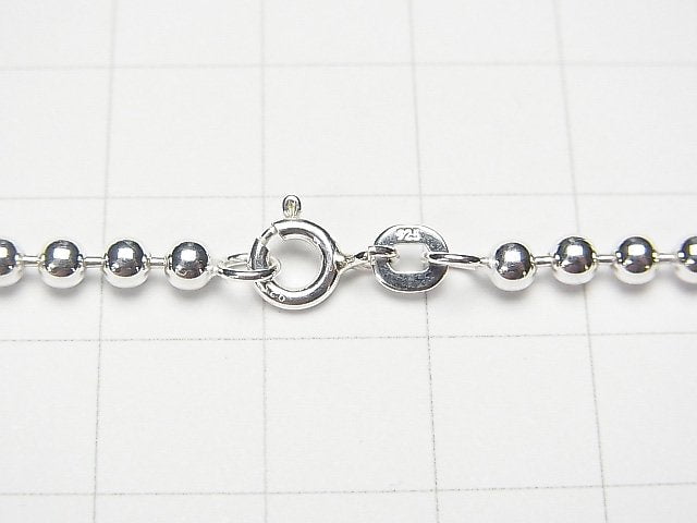 Silver925 Ball Chain 3mm Pure Silver Finish [50cm][60cm] Necklace 1pc