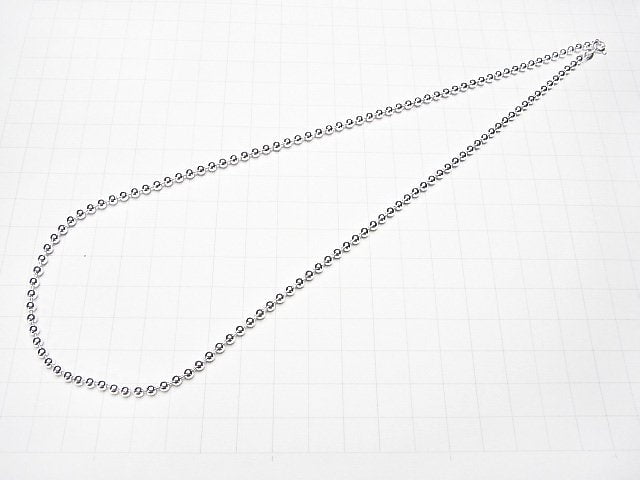 Silver925 Ball Chain 3mm Pure Silver Finish [50cm][60cm] Necklace 1pc