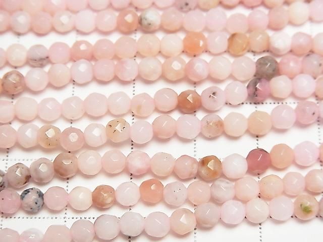 High Quality! Pink Opal AA 32Faceted Round 4mm 1strand beads (aprx.15inch/38cm)