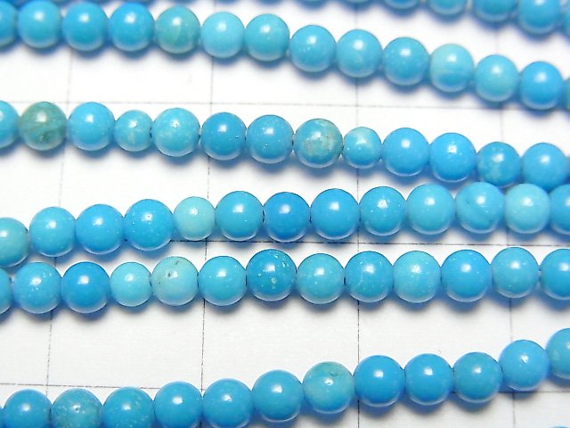 1strand $4.79! Magnesite Turquoise Round 3mm Blue Color 1strand beads (aprx.15inch / 38cm)