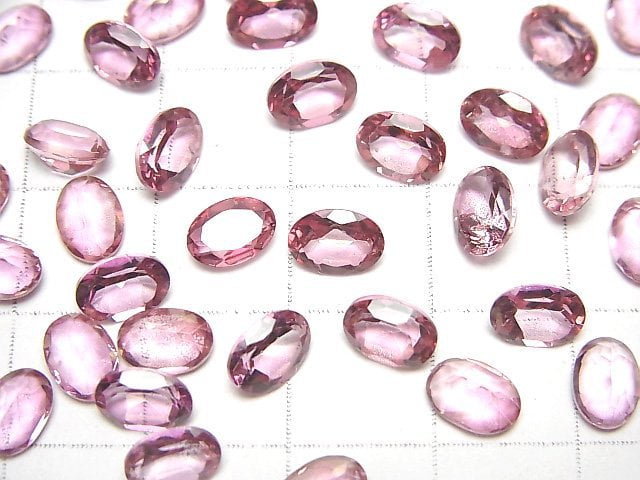 [Video]High Quality Pink Topaz AAA Loose stone Oval Faceted 7x5mm 5pcs