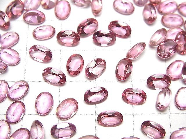 [Video]High Quality Pink Topaz AAA Loose stone Oval Faceted 7x5mm 5pcs