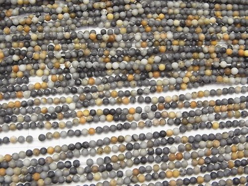 1strand $3.79! Frost Picasso Jasper Round 2mm 1strand beads (aprx.15inch / 38cm)