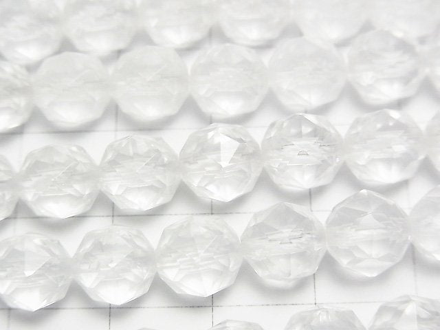 [Video]High Quality! Milky Quartz AAA Star Faceted Round 8mm 1/4 or 1strand beads (aprx.15inch/38cm)