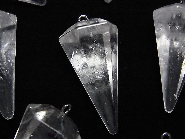 Crystal Quartz, Pendulum Gemstone Beads