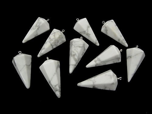 Howlite Magnesite  Pendulum 36x20x20 1pc $4.79!