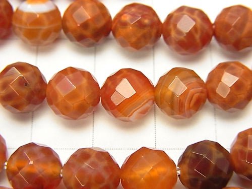 1strand $11.79! Fire Agate 64 Faceted Round 8 mm 1strand beads (aprx.15 inch / 38 cm)