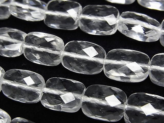 高品質！刻面長方形水晶石英 AAA 10x8x5mm 1/4 或 1 串珠（約 15 英寸 / 38 公分）