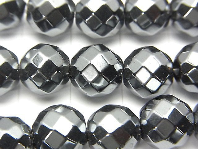 1strand $9.79! Hematite 64 Faceted Round 10 mm [2 mm hole] 1strand beads (aprx.14 inch / 35cm)