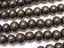 Ebony Wood  Semi Round 6mm 1strand beads (aprx.15inch/38cm)