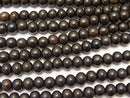 Ebony Wood  Semi Round 6mm 1strand beads (aprx.15inch/38cm)
