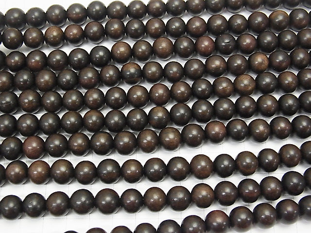 Ebony Wood Semi Round 10mm 1strand beads (aprx.15inch/38cm)