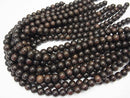 Ebony Wood  Semi Round 10mm 1strand beads (aprx.15inch/38cm)