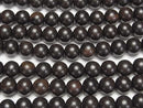 Ebony Wood  Semi Round 12mm 1strand beads (aprx.15inch/38cm)