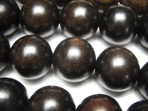 Ebony Wood  Semi Round 20mm 1strand beads (aprx.15inch/36cm)