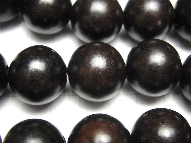 Ebony Wood  Semi Round 20mm 1strand beads (aprx.15inch/36cm)