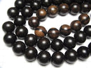 Ebony Wood  Semi Round 20mm 1strand beads (aprx.15inch/36cm)