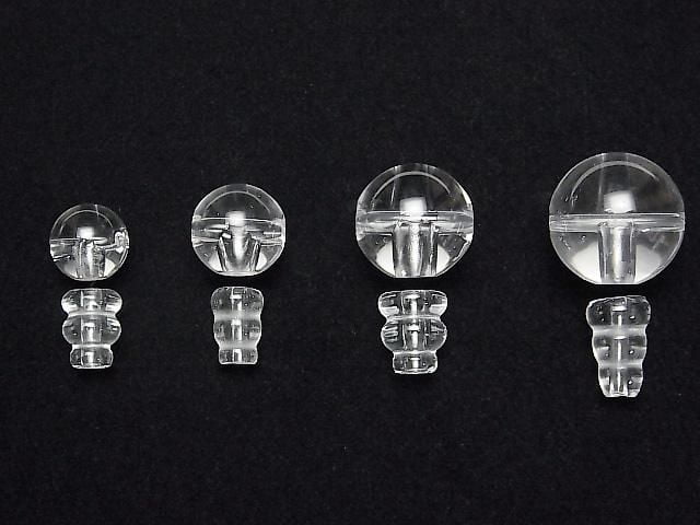 [Video] Crystal Quartz AAA-T-Hole Beads [8mm][10mm][12mm][14mm] 1 set