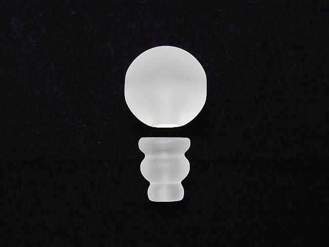 Frosted Quartz AAA T-Hole Beads [8mm][10mm][12mm][14mm] 1 pack