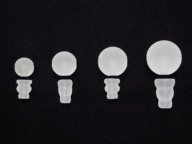 Frosted Quartz AAA T-Hole Beads [8mm][10mm][12mm][14mm] 1 pack