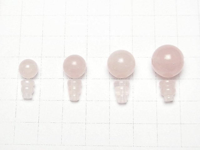 Rose Quartz AA++ T-Hole Beads [8mm][10mm][12mm][14mm] 1 set