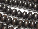 Ebony Wood  Rondelle 10x10x6mm 1strand beads (aprx.15inch/38cm)