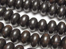 Ebony Wood  Rondelle 10x10x6mm 1strand beads (aprx.15inch/38cm)
