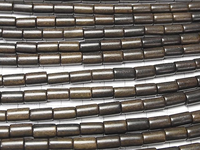 Ebony Wood Tube 10x6x6mm 1strand beads (aprx.15inch/37cm)