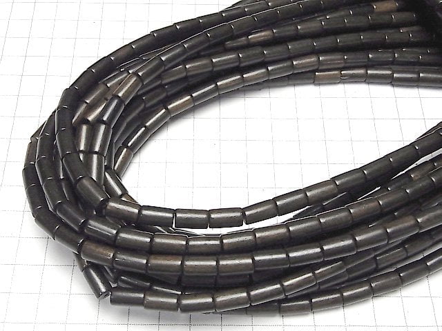 Ebony Wood  Tube 10x6x6mm 1strand beads (aprx.15inch/37cm)