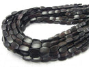 1strand $4.79! Ebony Wood  3Faceted Faceted Rice 12x6x6mm 1strand beads (aprx.15inch/38cm)