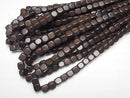 Ebony Wood  Cube 10x10x10mm 1strand beads (aprx.15inch/38cm)