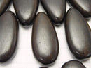 Ebony Wood  Pear shape 34x18x10mm Top Side Drilled Hole  1strand beads (aprx.8inch/20cm)