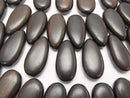Ebony Wood  Pear shape 34x18x10mm Top Side Drilled Hole  1strand beads (aprx.8inch/20cm)