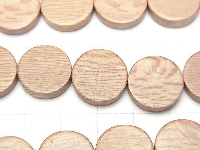 Rosewood Coin 15x15x5mm 1strand beads (aprx.15inch/38cm)