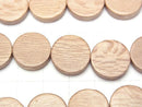 Rosewood Coin 15x15x5mm 1strand beads (aprx.15inch/38cm)