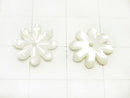 [Video] High Quality white Shell (Silver-lip Oyster)AAA Margaret [6mm][8mm][10mm][12mm] Center hole 4pcs