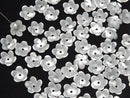 [Video] High Quality White Shell (Silver-lip Oyster) AAA 3D Flower [6mm][8mm][10mm] Center Hole 4pcs