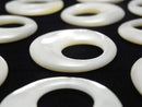 [Video] High Quality White Shell (Silver-lip Oyster) AAA Coin (Donut) [15mm] [20mm] [25mm] [30mm] [35mm] 1pc