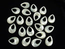 [Video] High Quality White Shell (Silver-lip Oyster) AAA Donut Pear shape 25x18mm 1pc