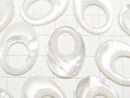 [Video] High quality White Shell (Silver-lip Oyster) AAA Donut Oval 25 x 18 x 4 mm 1 pc $4.79!