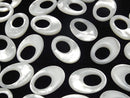 [Video] High quality White Shell (Silver-lip Oyster) AAA Donut Oval 25 x 18 x 4 mm 1 pc $4.79!