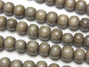 Graywood Semi-Round 5mm 1-strand beads (approx. 15 inches/38 cm)