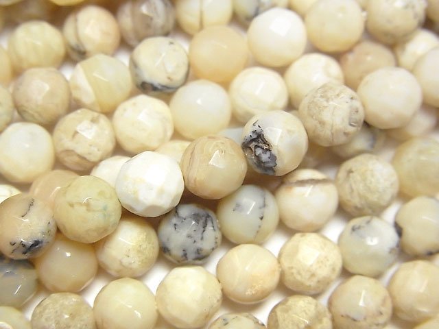 [Video]African Opal 64Faceted Round 6mm 1strand beads (aprx.15inch/37cm)