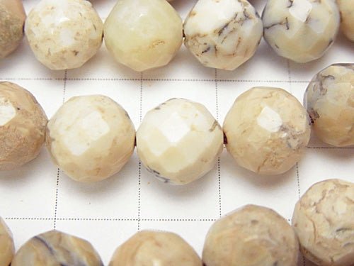 African Opal  64Faceted Round 10mm half or 1strand beads (aprx.15inch/38cm)
