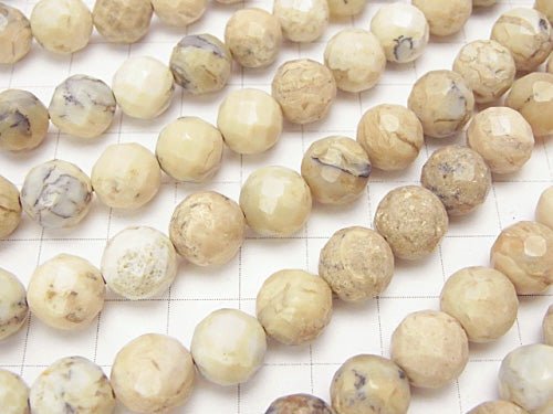 African Opal  64Faceted Round 10mm half or 1strand beads (aprx.15inch/38cm)