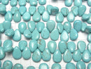[Video]Magnesite Turquoise Pear shape 14x10mm 1strand beads (aprx.12inch/30cm)