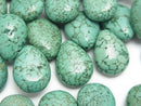 Magnesite Turquoise, Pear Shape Gemstone Beads