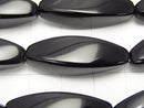 Onyx  Rice 4Faceted Faceted Twist 30x10x10mm half or 1strand beads (aprx.15inch/37cm)