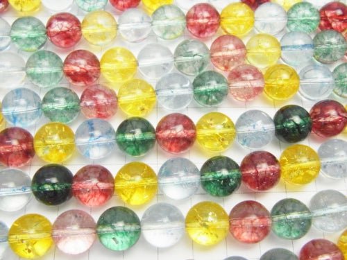 [Video] 1strand $9.79! Multi Color Crystal Round 12mm 1strand beads (aprx.15inch / 36cm)