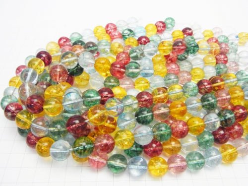 [Video] 1strand $9.79! Multi Color Crystal Round 12mm 1strand beads (aprx.15inch / 36cm)